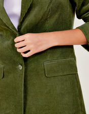 Cord Blazer Suit Jacket, Green (GREEN), large