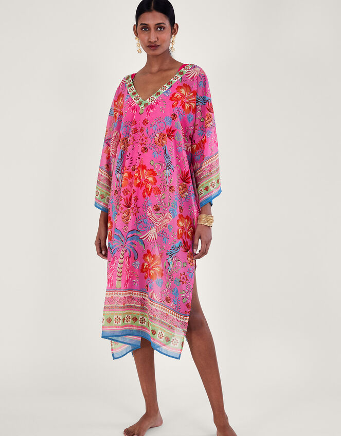 Kiara Printed Long Kaftan, , large