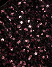 Sequin Velvet Swing Dress, Pink (PINK), large