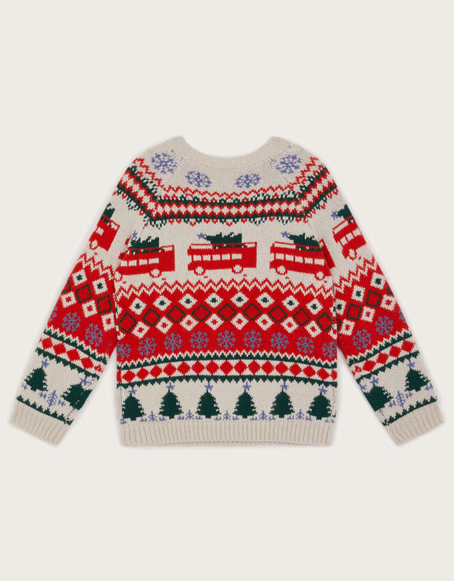 Fair Isle London Bus Jumper, Ivory (IVORY), large