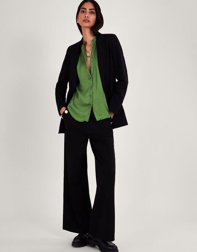 Annaleigh Lace Insert Shirt , Green (GREEN), large