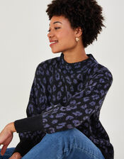 Animal Longline Jumper with Recycled Polyester, Black (BLACK), large