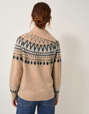 Fifi Fair Isle Jumper, Camel (CAMEL), large
