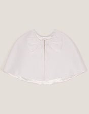 Duchess Bow Twill Cape, Ivory (IVORY), large