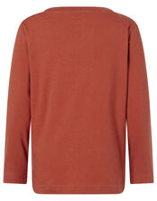 Dinosaur Long-Sleeve T-shirt, Red (RED), large