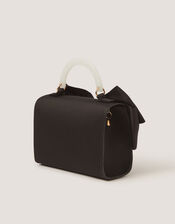 Satin Bow Bag, Black (BLACK), large