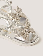 Diamant&eacute; Butterfly Sandals, Silver (SILVER), large