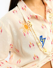 Wild Charlie Jacquard Shirt, White (WHITE), large