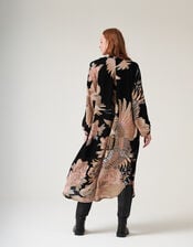 One Hundred Stars Darcy Crane Print Tunic Dress, Black (BLACK), large