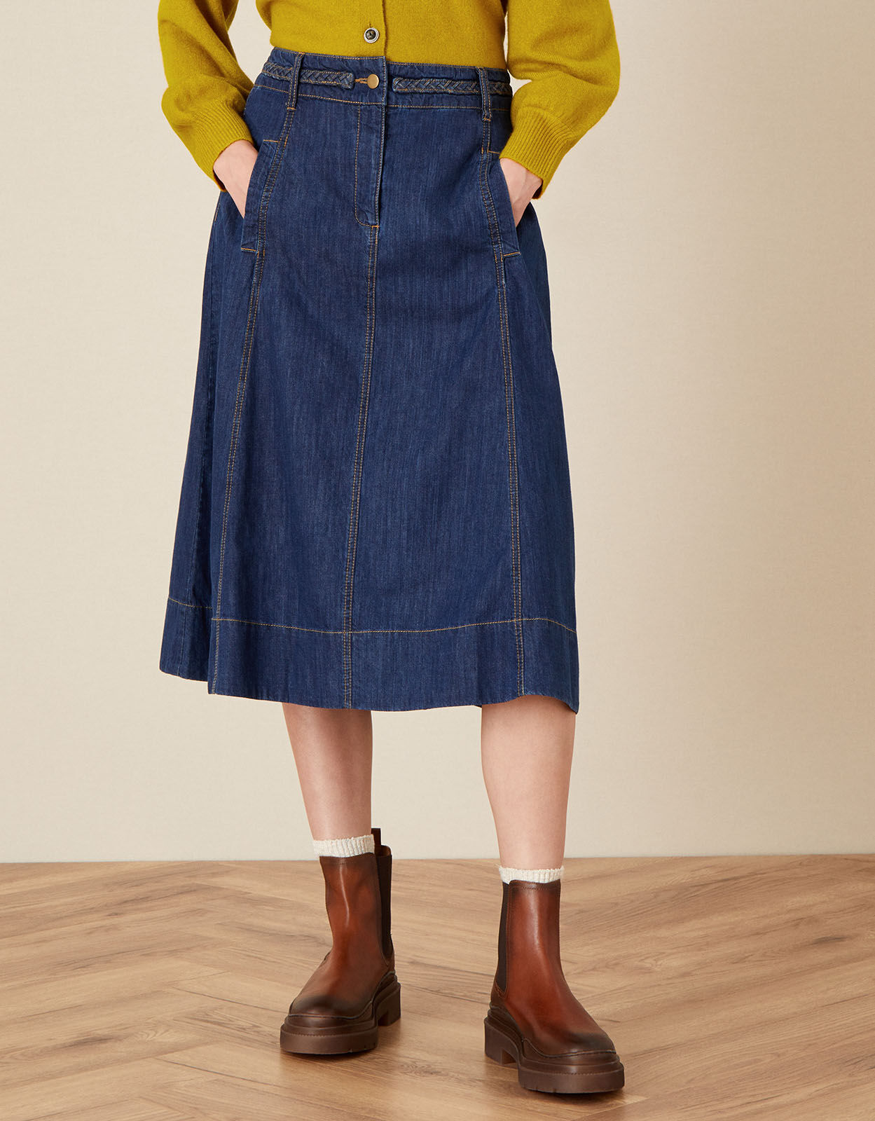 A line hotsell denim skirt uk