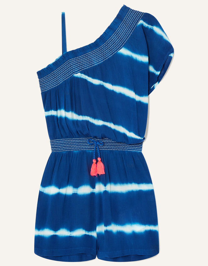 Tie Dye Playsuit, Blue (BLUE), large