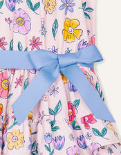 Floral Print Tiered Dress, Pink (PALE PINK), large