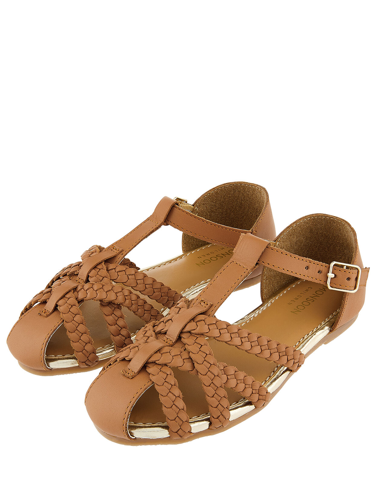 Caged leather sandals on sale