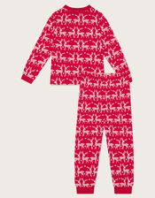 Reindeer Jersey Pyjama Set, Red (RED), large