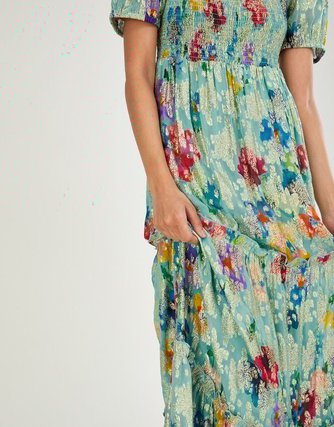 Mina Printed Maxi Dress, Green (SAGE), large