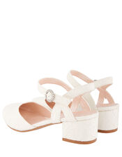 Lace Two-Part Heels, Ivory (IVORY), large