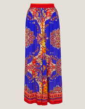 Padma Printed Palazzo Trousers, Blue (COBALT), large
