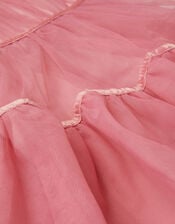 Charlize Flutter Sleeve Tulle Dress, Pink (DUSKY PINK), large
