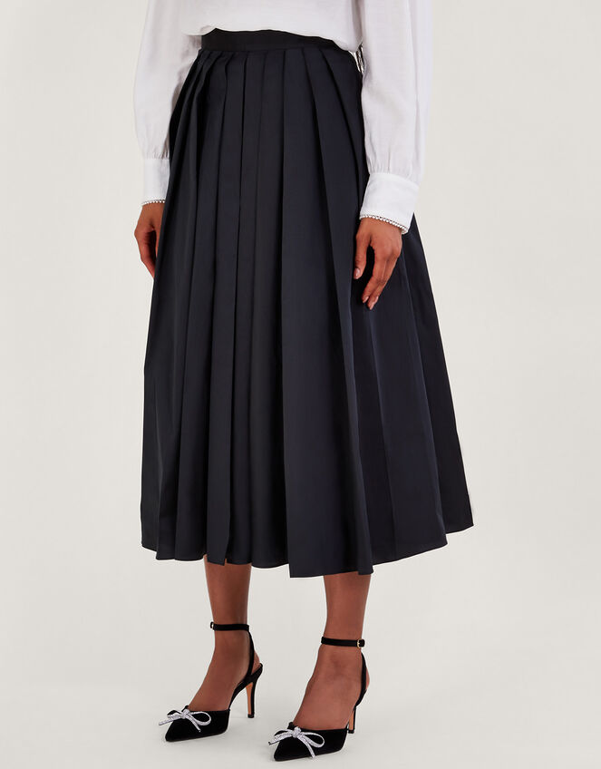 Tully Taffeta Skirt, Black (BLACK), large