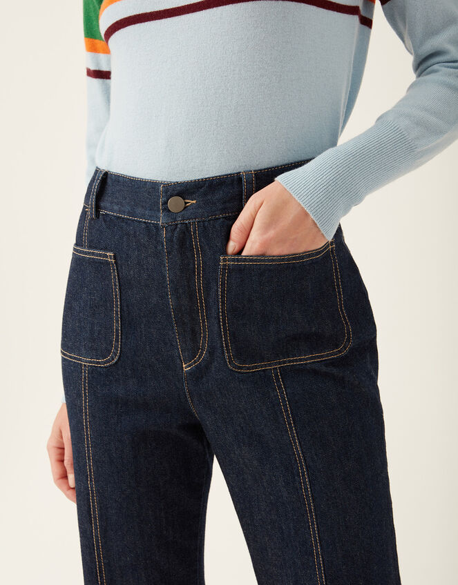 Mirla Beane Denim Jeans, Blue (INDIGO), large
