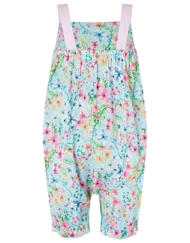 Baby Amberley Floral Romper, Blue (TURQUOISE), large