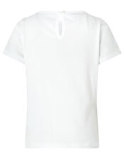 Eliza Elephant Sequin T-Shirt in Organic Cotton, Ivory (IVORY), large