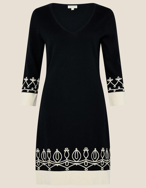 Vera Cornelli Shift Dress, Black (BLACK), large