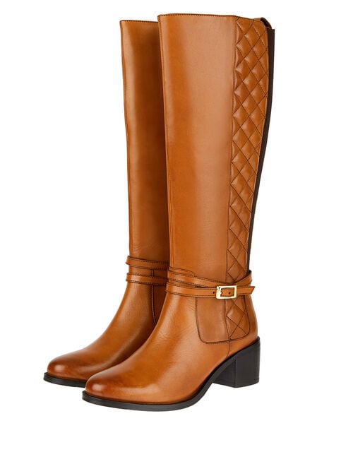 Leather Riding Boots, Tan (TAN), large