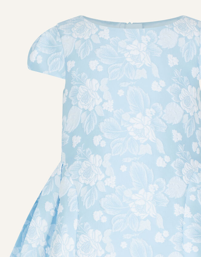 English Rose Jacquard Dress, Blue (BLUE), large