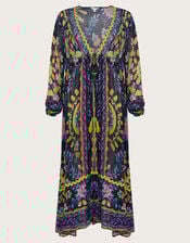 Delia Button Kaftan, Black (BLACK), large