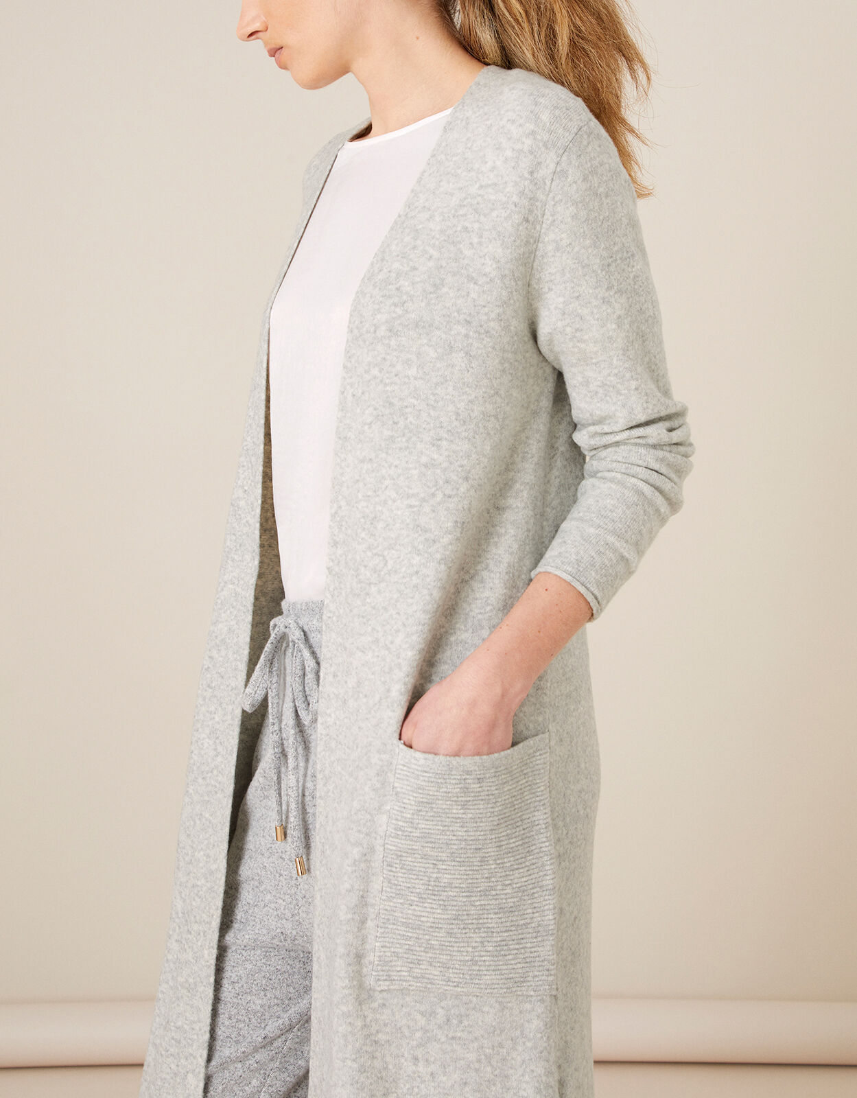 LOUNGE Maxi Cardigan Grey