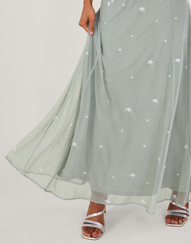 Eugiene Embroidered Maxi Dress, Green (SAGE), large