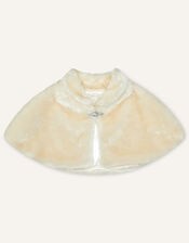 Faux Fur Cape, Natural (CHAMPAGNE), large