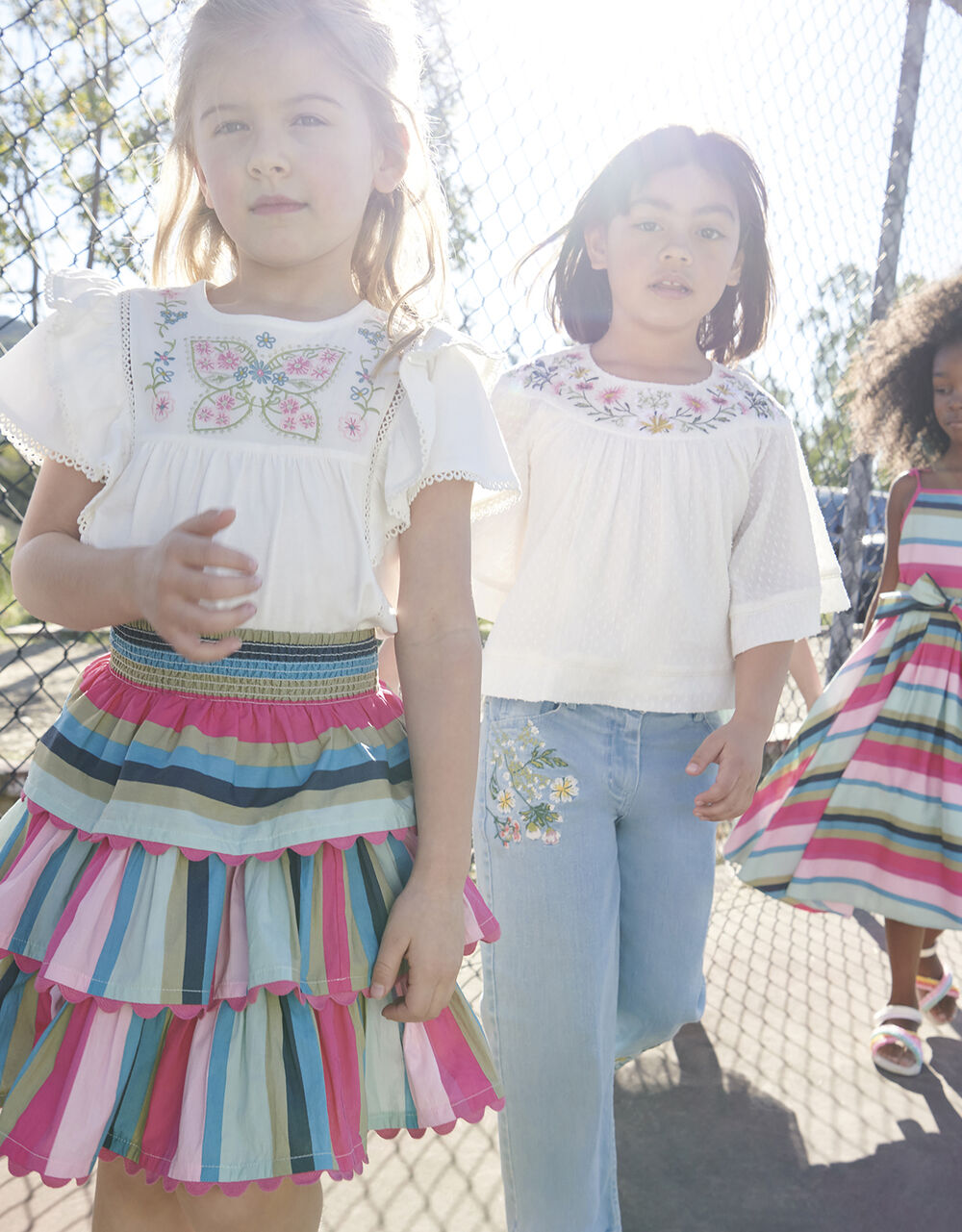 Children Girls 3-12yrs | Boutique Stripe Skirt Multi - VM49073
