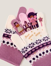 Princess Novelty Gloves, Pink (PINK), large