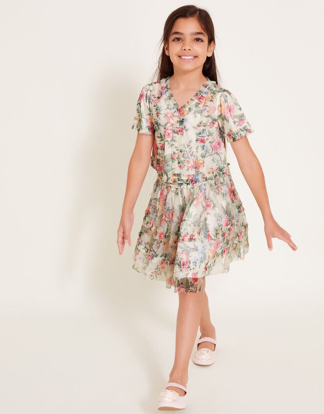 Annalise Floral Ruffle Top and Skirt Set, Multi (MULTI), large