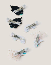 6-Pack Unicorn Hair Clips, , large