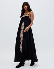 Raffya Sapphire Embroidered Maxi Dress, Blue (NAVY), large