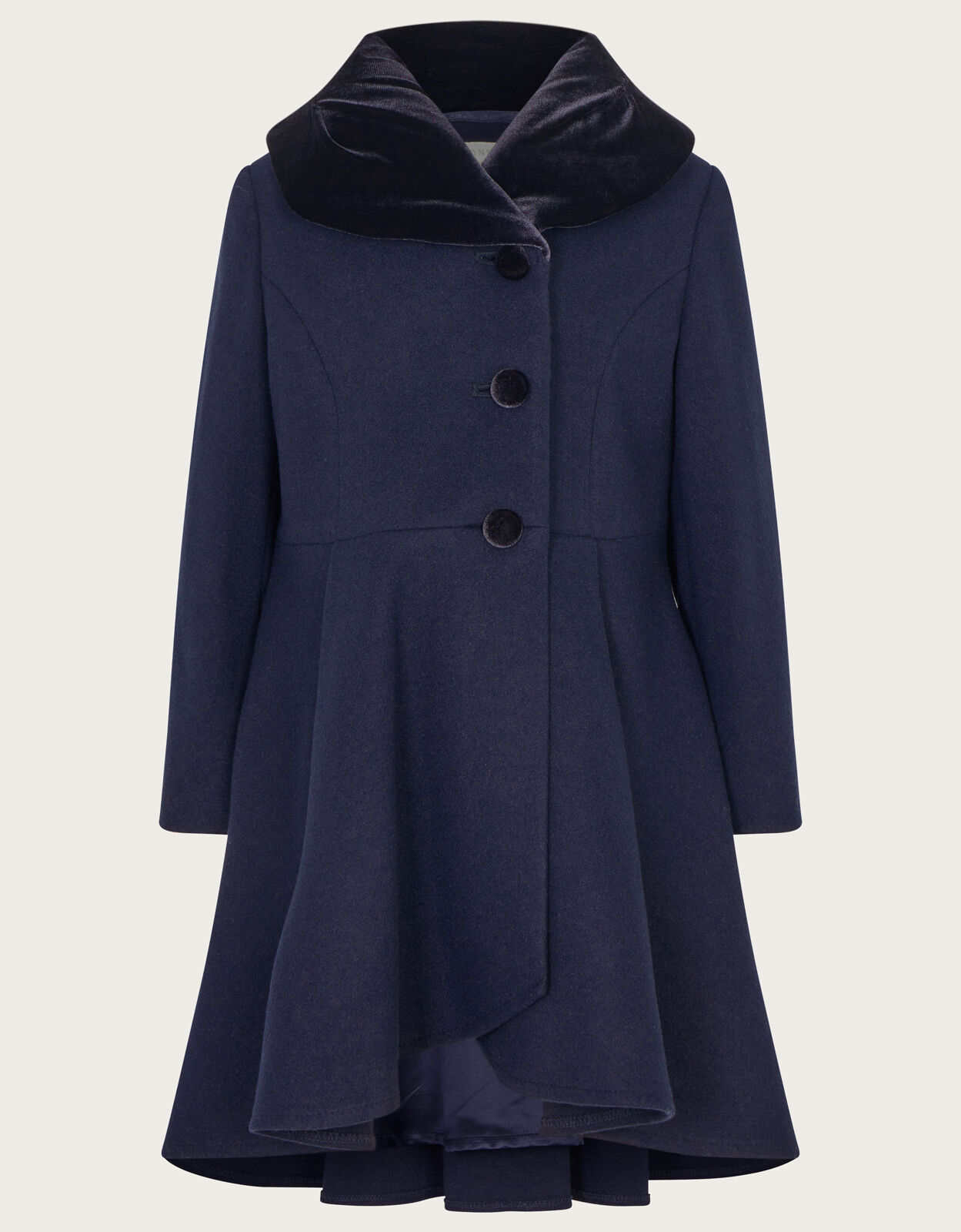 Monsoon girls navy on sale coat