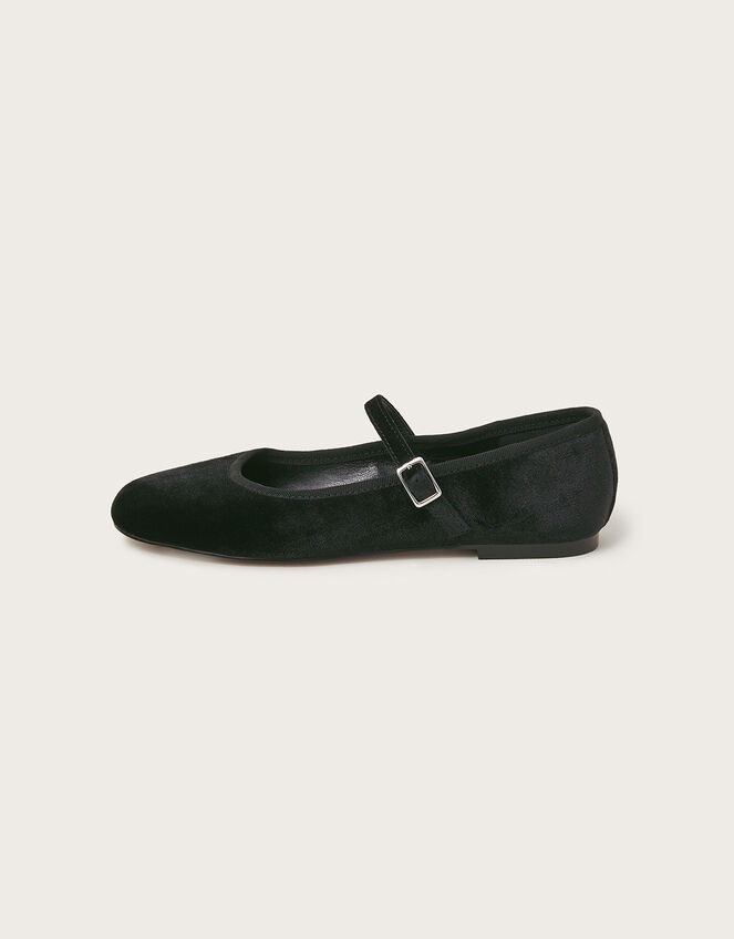 Velvet Ballet Flats Black Women's Shoes Monsoon UK.
