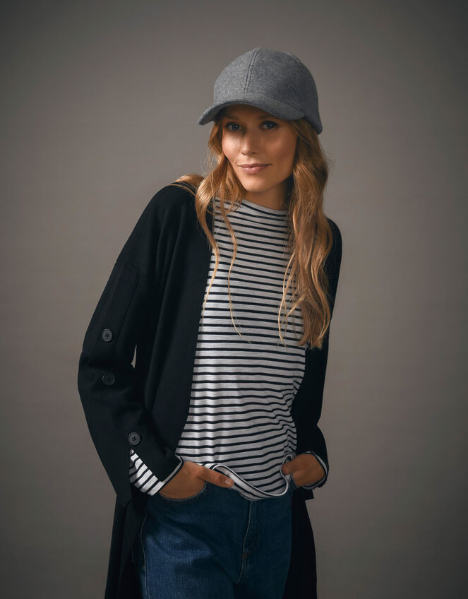 Bex Baseball Cap, Grey (GREY), large