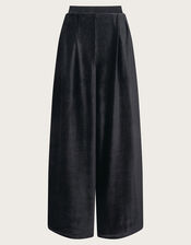 Shay Rib Wide Leg Trousers, Black (BLACK), large