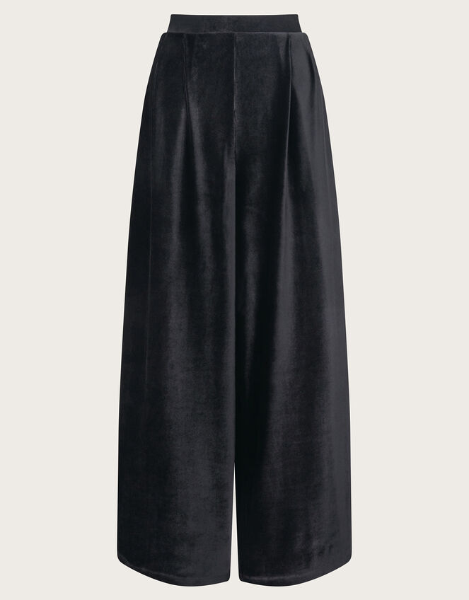 Shay Rib Wide Leg Trousers, Black (BLACK), large