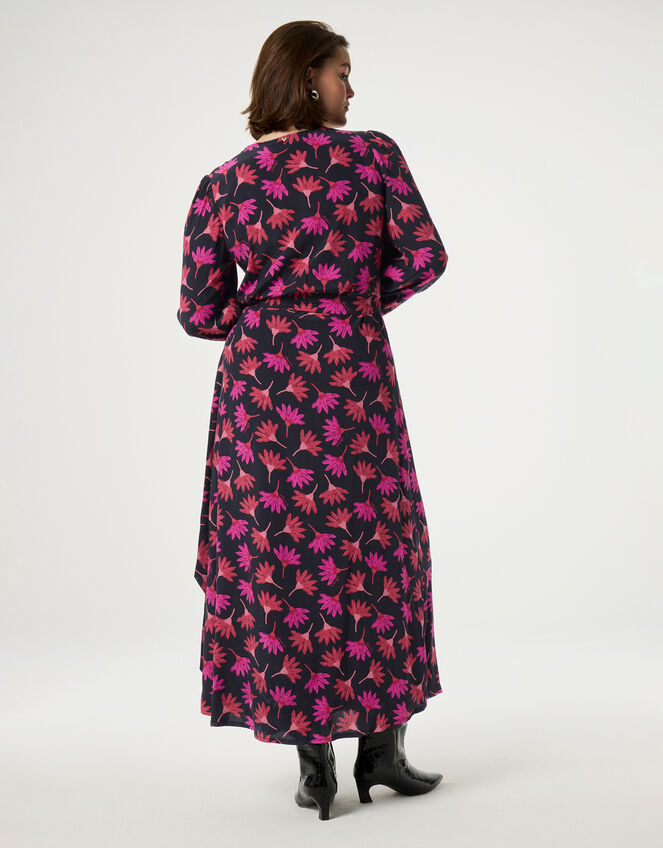 Fabienne Chapot Fan Print Wrap Maxi Dress, Red (RED), large