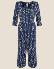 Dawn Spot Print Jumpsuit, Blue (NAVY), large