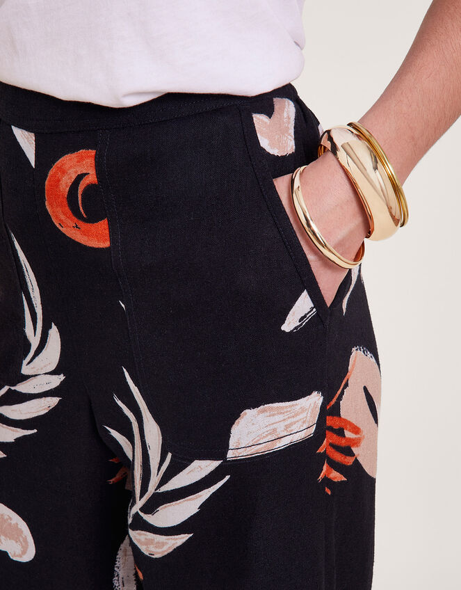 Carlotta Print Trousers, Black (BLACK), large