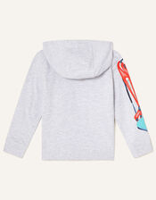 Dinosaur Tractor Hoody, Grey (GREY), large