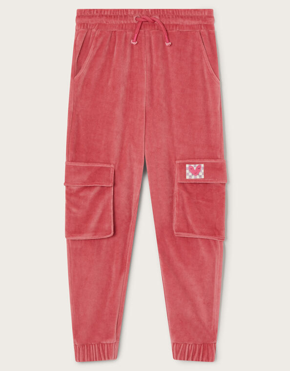Velour Cargo Trousers, Pink (PINK), large