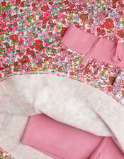 Ditsy Floral Sweatshirt and Skort Set, Pink (PINK), large