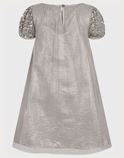 Trapeze Unicorn Dress, Grey (GREY), large